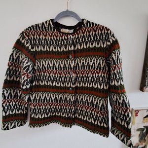 Vintage Iceland100% Scandinavian Lambs Wool Cardigan